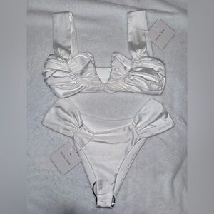 NWT Divino Seas CUTE ECLAT / PEARLY WHITE Bikini Top and Bottom